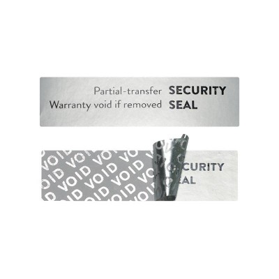 Manufacturer Custom Printing Silver Void Security Warranty Sealing Labels Stickers